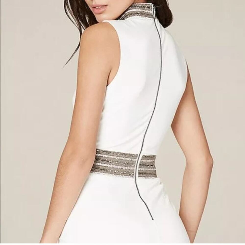 Bebe Embellished Cage Mini Dress Size 4 - Picture 3 of 9